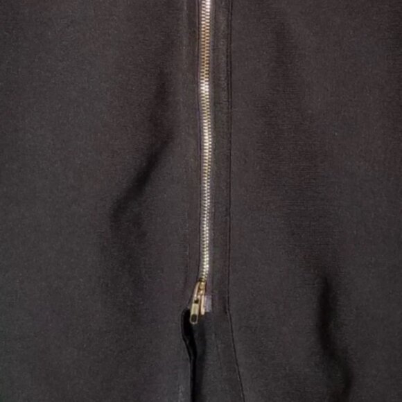 WOW COUTURE Midi Skirt High Waist Pencil Stretch Front Zipper Size Small Retro - Picture 5 of 7